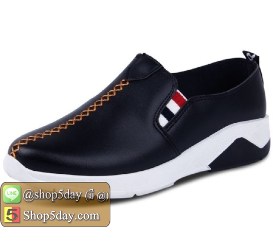 รองเท้าลำลอง แฟชั่นเกาหลี พิ้นนิ่ม (สีดำ)