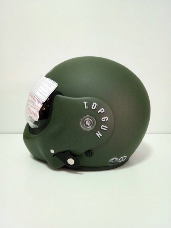 🔥หมวกกันน็อคTOPGUN สีขี้ม้าด้าน