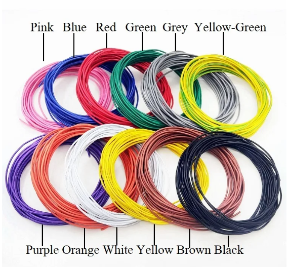 สายไฟอ่อน 22AWG สีเขียว 10 Meters 300V 7A UL1007 PVC Electronic Cable Wire ม้วนละ 10 เมตร