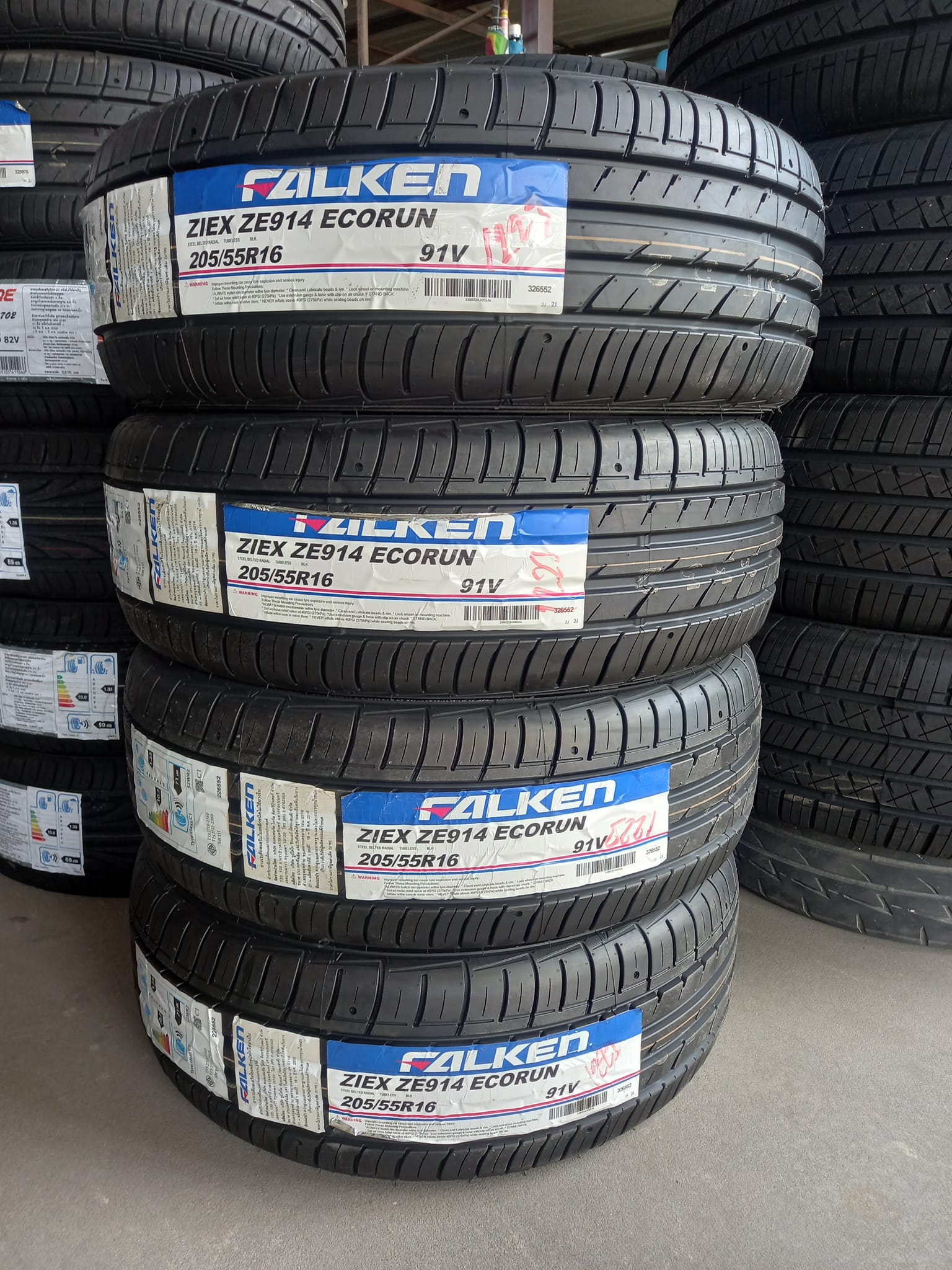 ยางใหม่ falken 205-55-16 ปี 23 สัญชาติญี่ปุ่น