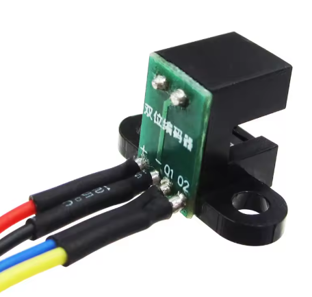 เซ็นเซอร์วัดความเร็วรอบล้อ พร้อมแผ่นจานหมุน Photoelectric encoder/speed sensor encoder smart car CBDE car model