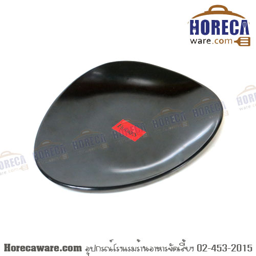 "Black" drop-shaped plate 9 inches, figure-melamine [fg-p888-9bk]