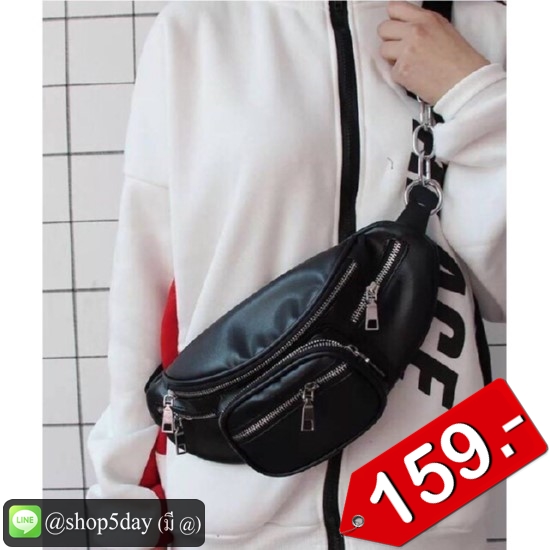 🤩 Hot สุดเท่ กระเป๋าคาดอก-เอว หนัง PU จร้า 🤩