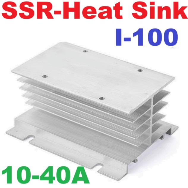 SSR-Heat Sink I-100 อลูมิเนียมฮีทซิงค์ แผ่นระบายความร้อนโซลิดสเตทรีเลย์ Aluminum Heat Sink Solid State Relay SSR Heatsink I100