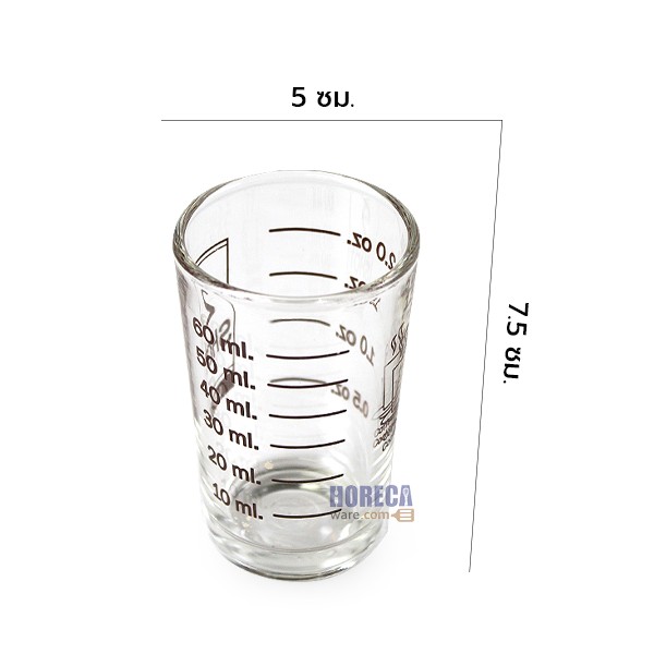 Measuring glass with scale, 2 shot, tall, 2 oz., USA brand
