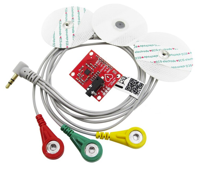 เซนเซอร์วัดอัตราการเต้นหัวใจ Module AD8232 ECG Pulse Heart Rate Monitor ECG Sensor Module Kit For Arduino UNO R3