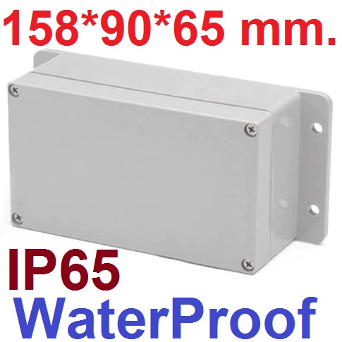 กล่องพลาสติกกันน้ำ F2-2 ขนาด 158*90*65 mm. มีหูยึดน๊อต เนื้อหนาแข็งแรงทนทาน ABS new material high end F-type waterproof IP65 plastic electrical junction box control panel box กล่องกันน้ำ