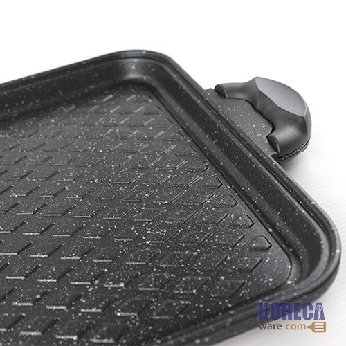 กระทะปิ้งย่างเหลี่ยมเคลือบเทปล่อน ตราลัคกี้เฟรม