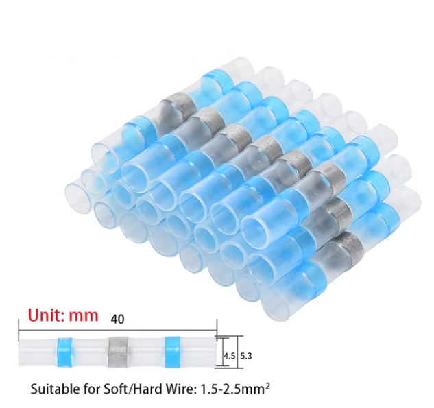 ท่อหดกันน้ำ แบบมีตะกั่วในตัว SST-S31 ใช้กับสายไฟขนาด 1.5-2.5 SQ.MM. แพ็คละ 10 ชิ้น solder ring heat shrink tube terminal waterproof