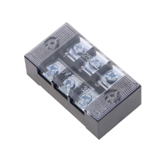 TB-2503 เทอร์มินอล บล็อก 600V 25A TB Series 3 Positions Ways Dual Row Barrier Screw Terminal Block Wire Connector