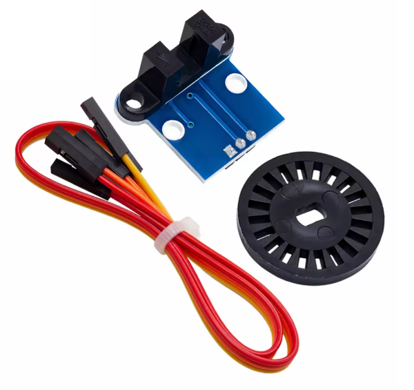 HC-020K Dual module encoder Optical Wheel Encoder for Smart Car พร้อมสายไฟ เซ็นเซอร์นับรอบ นับจำนวน ตรวจจับวัตถุผ่าน ก้ามปู
