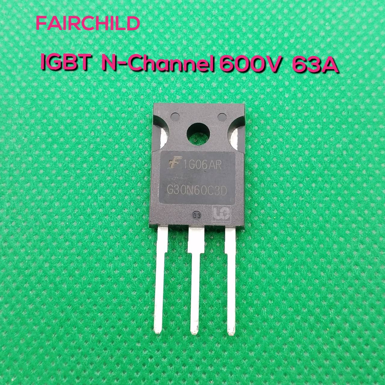 ไอจีบีที IGBT 600V 63A N-Channel HGTG30N60C3D with Anti-Parallel Hyperfast Diode