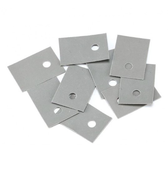 แผ่นซิลิโคน TO-220 insulating pad size 19x13 mm. silicone heat sink insulation Sheet Plate Thermal Insulation Film ระบายความร้อน