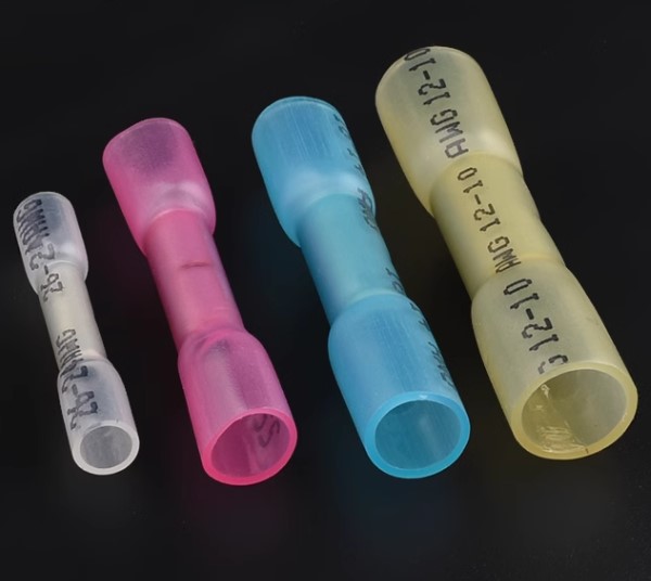 BHT5 สลิปหุ้ม(กันน้ำ) AWG 12-10 (4-6 sq.mm.) max 48A. แพ็คละ 20 ชิ้น Heat Shrink Butt Wire Connectors Waterproof Insulated Wire Cable Crimp Terminals สลิปหุ้ม ท่อหด หางปลา สลิปหุ้มต่อสายไฟ เทอร์มินอลต่อสายไฟ BHT-5