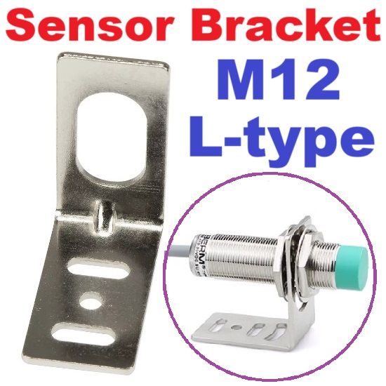 Proximity sensor bracket M12 L-type Mounting L Bracket Support ขายึดเซนเซอร์ ที่ยึดเซนเซอร์ แบบงอ 90องศา