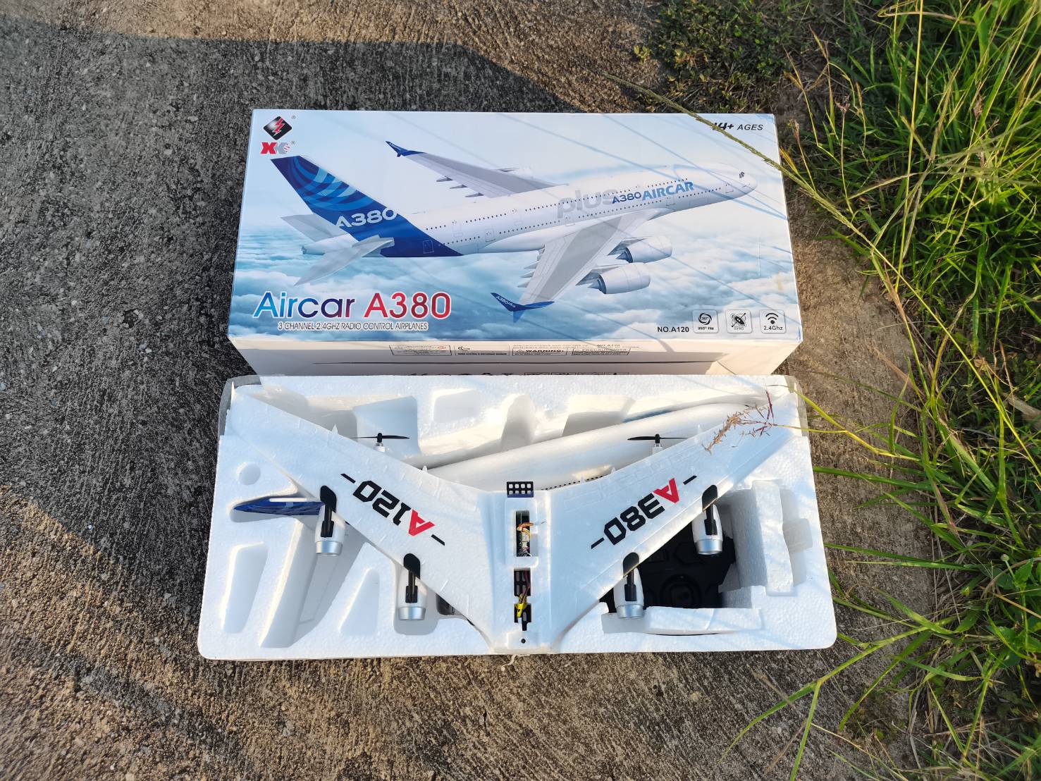 XK A120 AIR-BUS 380 เครื่องบินพาณิชย์ บังคับวิทยุ ระบบ 3CH ชุดพร้อมเล่น