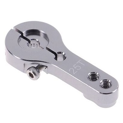 แขนยึดเซอร์โวมอเตอร์ สีไทเทเนียม 25T Metal ALUMINIUM Titanium color Servo Horn Rocker Arm RC Servo motor