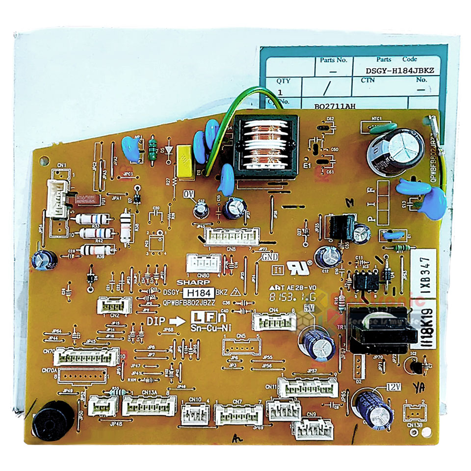 แผงบอร์ดควบคุมแอร์คอยเย็นSHARP-ชาร์ป รุ่น ใช้ได้กับุร่นที่ระบุไว้-อะไหล่ใหม่แท้บริษัท