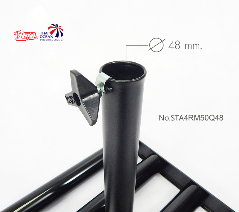 Leo ขาตั้งร่มสนาม ขนาด 50 ซม. ฐานตั้งป้าย,ตั้งธง แบบแพใหญ่ ถอดเสาได้ พกพาง่าย แกน 48 มิล