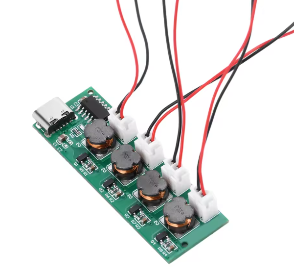 โมดูลสร้างไอน้ำ สร้างหมอก พร้องแท่งดูดซับน้ำครบชุด DC5V Unswitched Four Spray Humidifier Module Atomization Control DIY Ultrasonic Nebulizer TYPE-C Interface