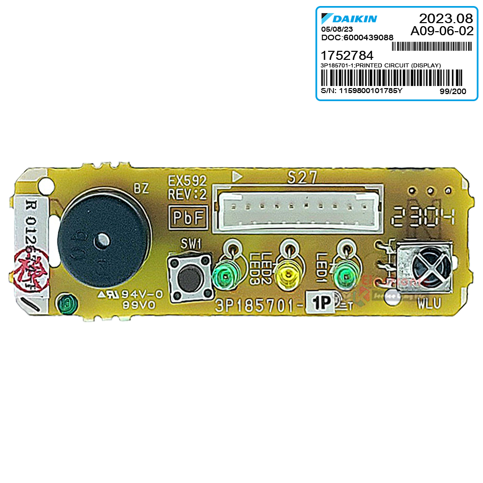 ชุดแผงตัวรับสัญญาณรีโมทแอร์DAIKIN-ไดกิ้น ใช้ได้ทั้งหมด 22 รุ่นที่ระบุไว้-อะไหล่ใหม่แท้บริษัท #อะไหล่แอร์DAIKIN