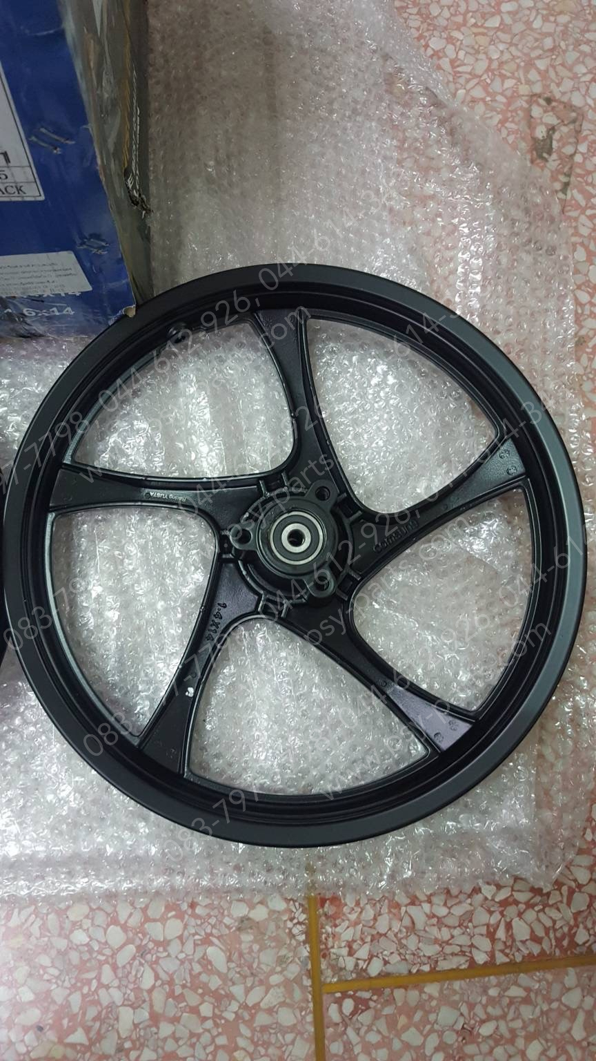 ล้อแม็กคู่ MIO 115-I, FINO-I ดิสก์เบรค 3 รู (ขอบ14) 5ก้าน สีดำ