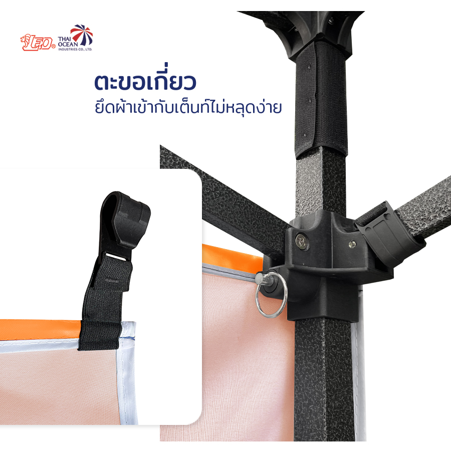 LEO ผ้าปิดด้านข้างเต็นท์ แบบทึบ ใช้กับเต็นท์พับเก็บ บังแดด บังฝน และฝุ่น