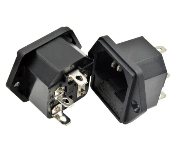 AC-03 Plug AC Power Socket 10A 250VAC 3 Pin Fuse Holder
