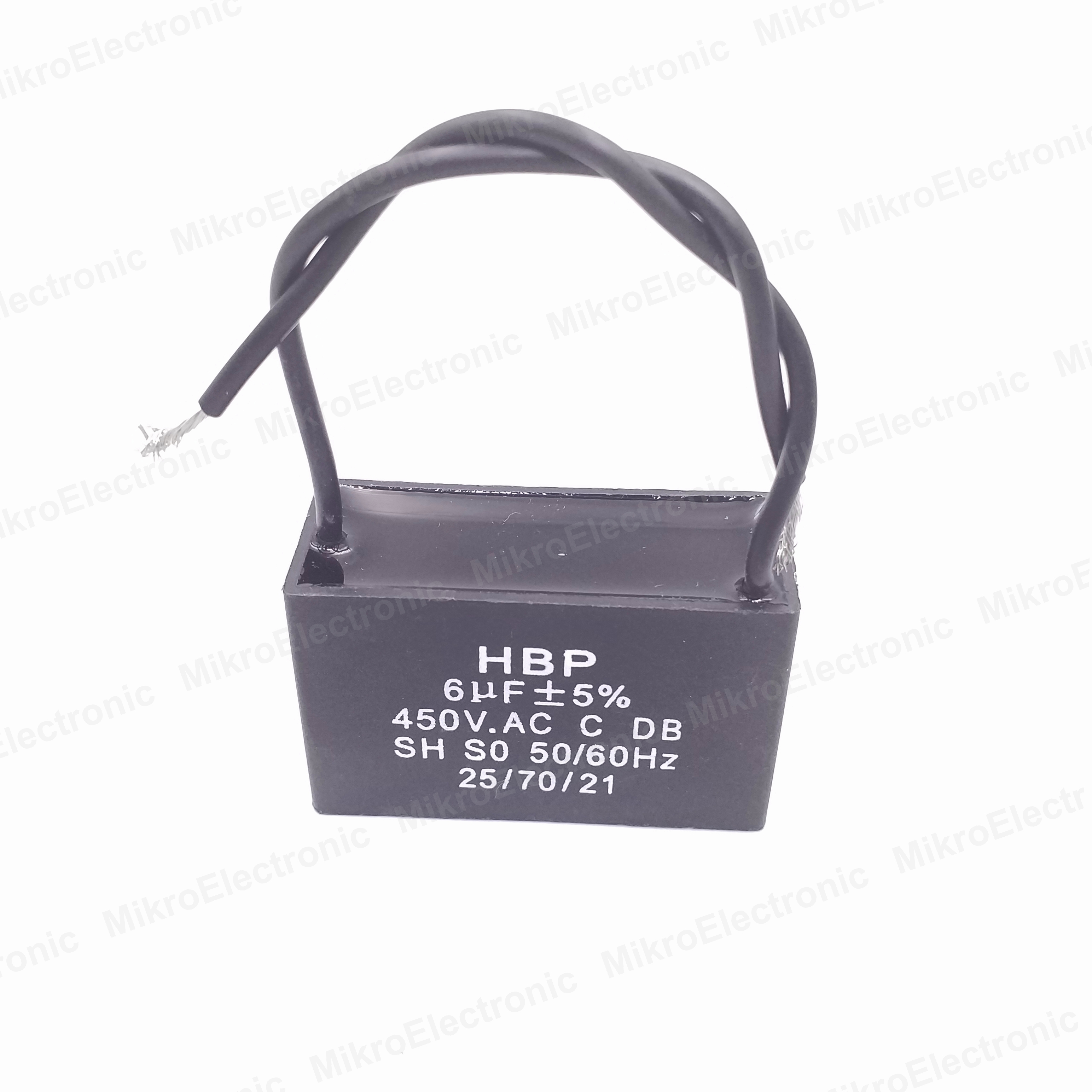 ตัวเก็บประจุ 6uF 450V พัดลม Capacitor cap run cap start