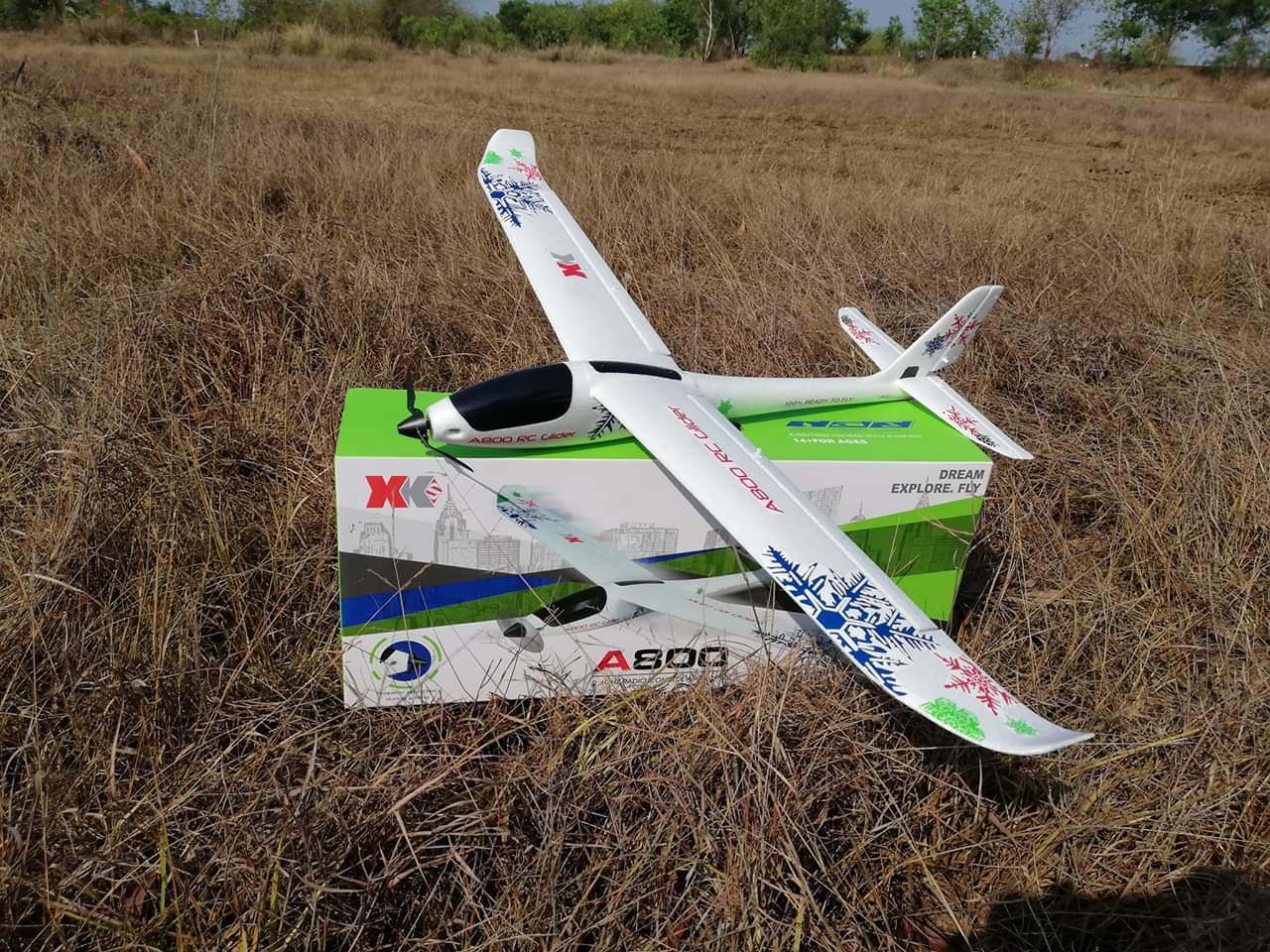 XK A800 เครื่องบินบังคับ 4CH ระบบ GYRO 6G บินอัตโนมัติ