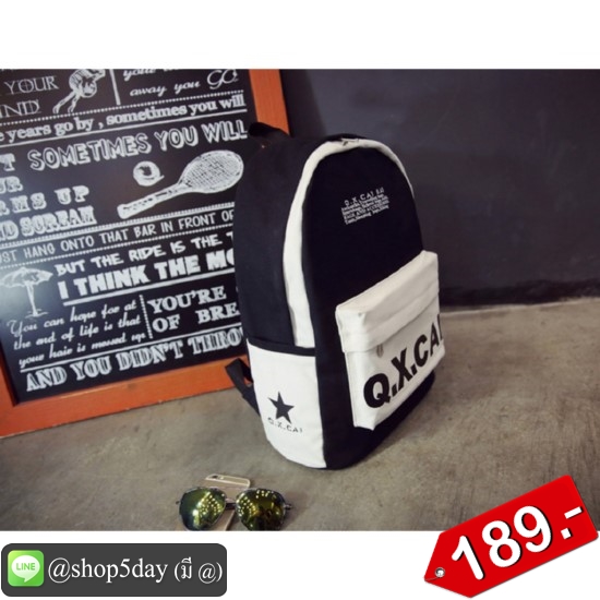 กระเป๋าเป้ Q.X.CAI กระเป๋าสะพายหลัง