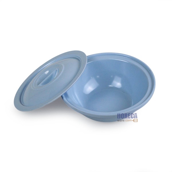 [สีฟ้า] ชามกลมมีฝา 5 นิ้ว ฟลาวเวอร์แวร์-เดิม