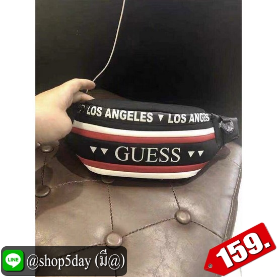 🚀 หนัง PU สุดเก๋ กระเป๋าคาดอก-คาดเอว 🥰 GUESS