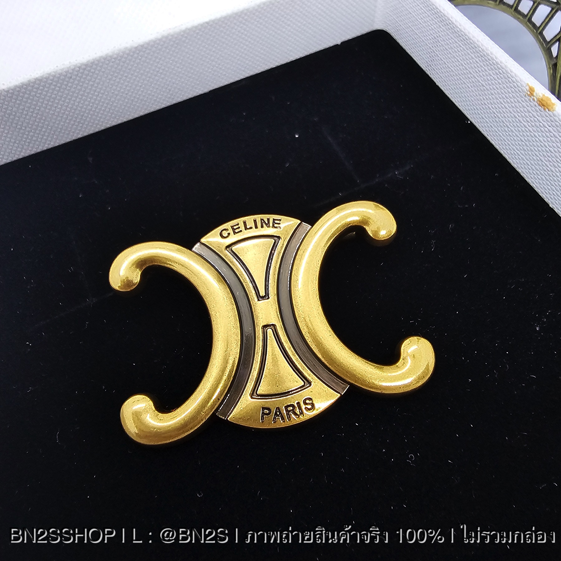 CELINE LOGO BROOCH เข็มกลัดโลโก้ซีลีน อะไหล่ทอง