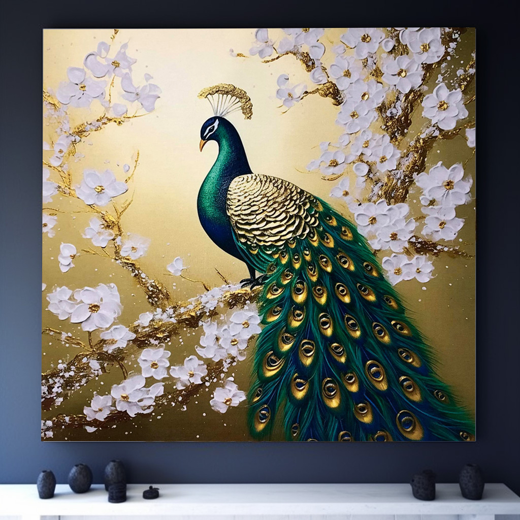 ศิลปะภาพพิมพ์นกยุง Peacock_01