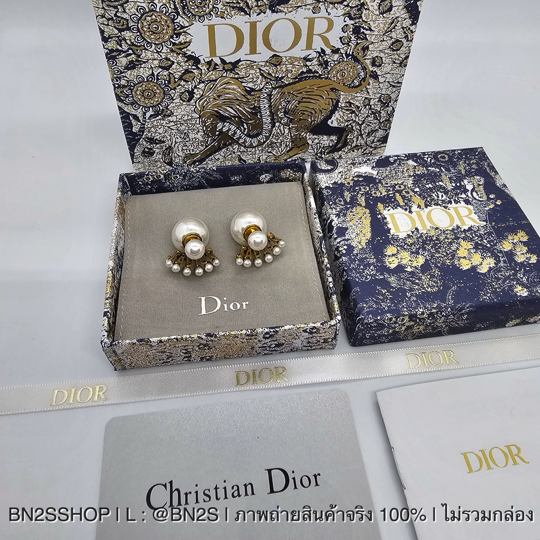 Dior Earrings pearl ต่างหูไข่มุก JA'DIOR พร้อมไข่มุกเม็ดเล็ก งานปั๊มแบรนด์ เกรดไฮเอน 1:1