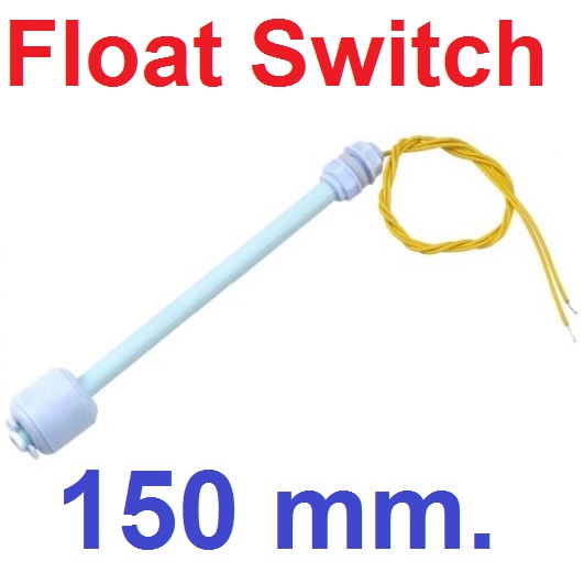 ลูกลอยไฟฟ้า ยาว 15CM (150mm) Float Switch Water Level Sensor Vertical Float Switch for Aquarium Water Level Liquid Sensor Normal Close เซ็นเซอร์วัดระดับน้ำ สวิทช์ลูกลอย ตั้งเป็น NO หรือ NC ได้
