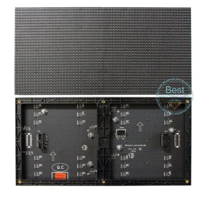 จอแสดงผล 64x32 pixel RGB สำหรับใช้ภายในอาคาร P5 Indoor full color HD LED panel ขนาด 320 x 160 mm