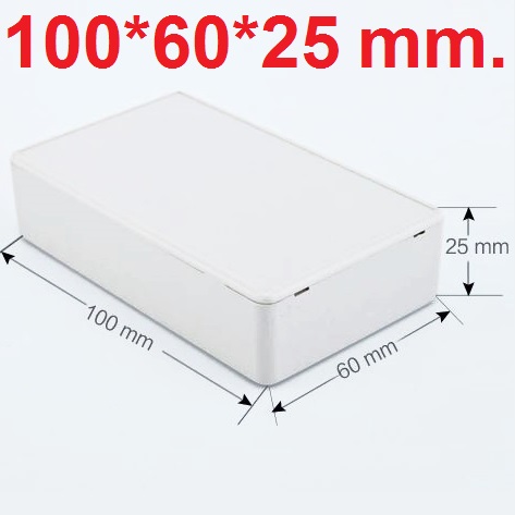 กล่องพลาสติก ขนาด 100*60*25 mm. plastic for electronics junction box enclosure project box plastic electronic housing