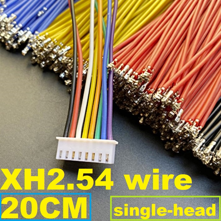 XH2.54 terminal wire 20CM color white/black/red/yellow/blue/green single-head pressure reed electronic connecting wire