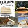 ผ้าใบกันฝน ขนาด 4x6 เมตร ผ้าใบคูนิล่อน สีครีม kunilon canvas ผ้าใบpvc อย่างดีเคลือบกันน้ำ 2 ด้าน น้ำหนักเบา เหนียวทนทาน ใช้งานได้ยาวนาน
