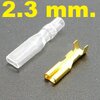หางปลา 2.3 mm. มีเปลือกหุ้ม female crimp terminal connector with transparent sheath inserted spring 2.3mm insulation plug spring insert pure copper