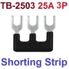 TB-2503 จั้มเปอร์ 3 ช่อง สีดำ สำหรับเทอร์มินอลบล็อก 25A Jumper Bar for Terminal Block 3 pin Connector Bar black color