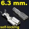 หางปลา 6.3 mm. มีล๊อกในตัว พร้อมเปลือกหุ้ม female crimp terminal connector with transparent sheath inserted spring 6.3mm self-locking insulation plug spring insert pure copper tinned