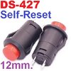 สวิทช์กดติดปล่อยดับ DS-427 สีแดง 12มม. round button 12mm switch self-resetting switch