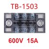 TB-1503 เทอร์มินอล บล็อก 600V 15A TB Series 3 Positions Ways Dual Row Barrier Screw Terminal Block Wire Connector