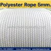 Size 5mm.เชือกโพลีเอสเตอร์สีขาว ยาว 200 m./ม้วน พร้อมส่ง