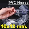 สายยางอ่อนใส 10x12 mm. thickness 1.2 mm. แบ่งขายเป็นเมตร รอบนอก 12 mm. รูใน 10 mm. หนา 1.2 mm. water pipe transparent non-toxic tube PVC Hoses