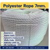 Size7mm. ยาว 200 m.เชือกสีขาว Polyester Rope Grade A เชือกโพลีเอสเตอร์