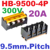 HB-9500-4P Terminal Block 300V 20A pitch 9.5mm Covered Connector